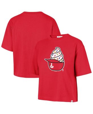 Women's Red Philadelphia Phillies Ice Cream Helmet T-Shirt