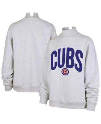 Women's Heather Gray Chicago Cubs Subtle Muse Mock Neck Sweatshirt