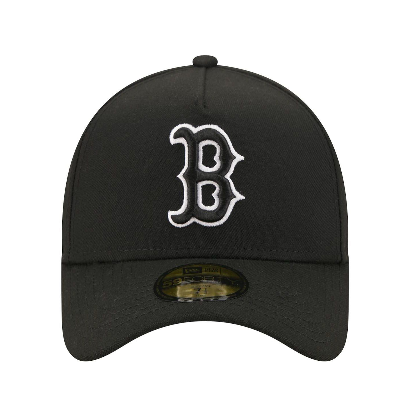Мужская кепка New Era Black Boston Red Sox A-Frame 59FORTY Fitted Hat — фото 5