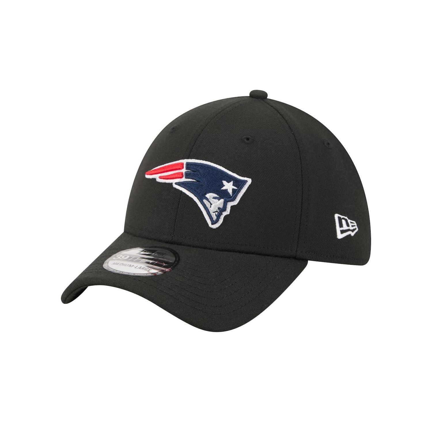 Men's Black New England Patriots Core Team 39THIRTY Flex Hat