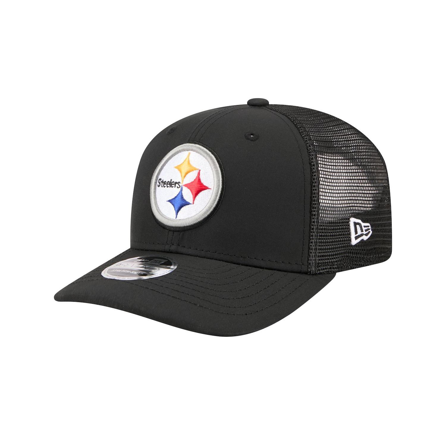 Men's Black Pittsburgh Steelers 9SEVENTY Trucker Adjustable Hat