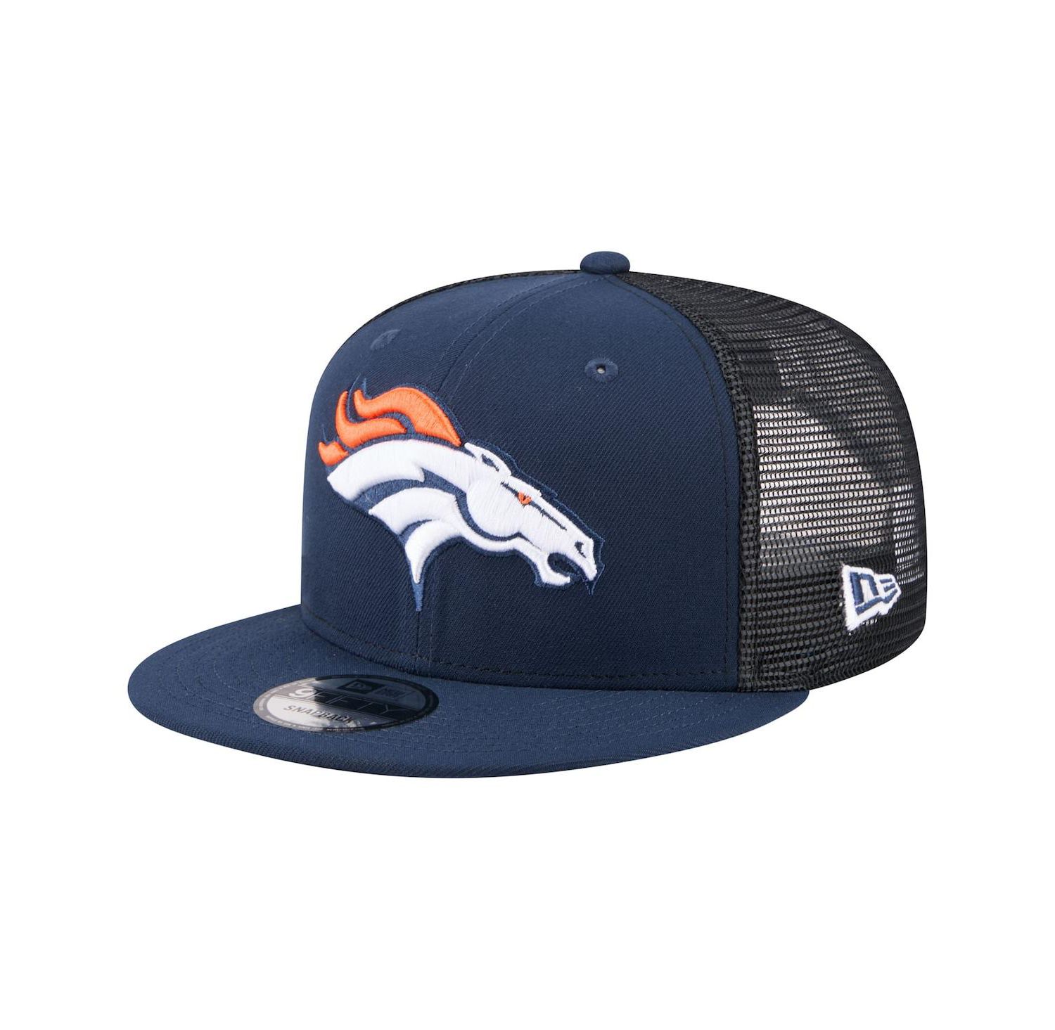 Men's Navy Denver Broncos Core Team 9FIFTY Trucker Snapback Hat