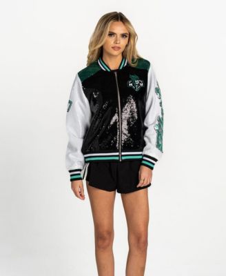 Women's Black New York Liberty Sequin Jacket