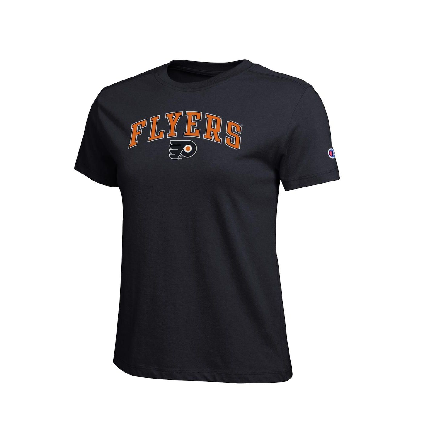 Женская футболка Champion Black Philadelphia Flyers Arch Mascot Logo — фото 3