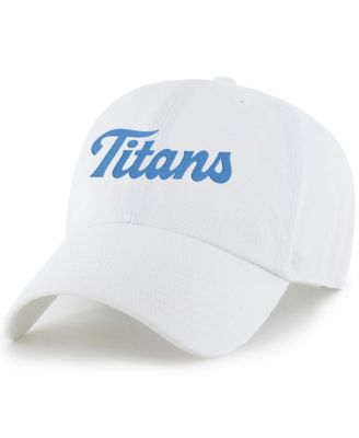 Men's White Tennessee Titans Script Clean Up Adjustable Hat