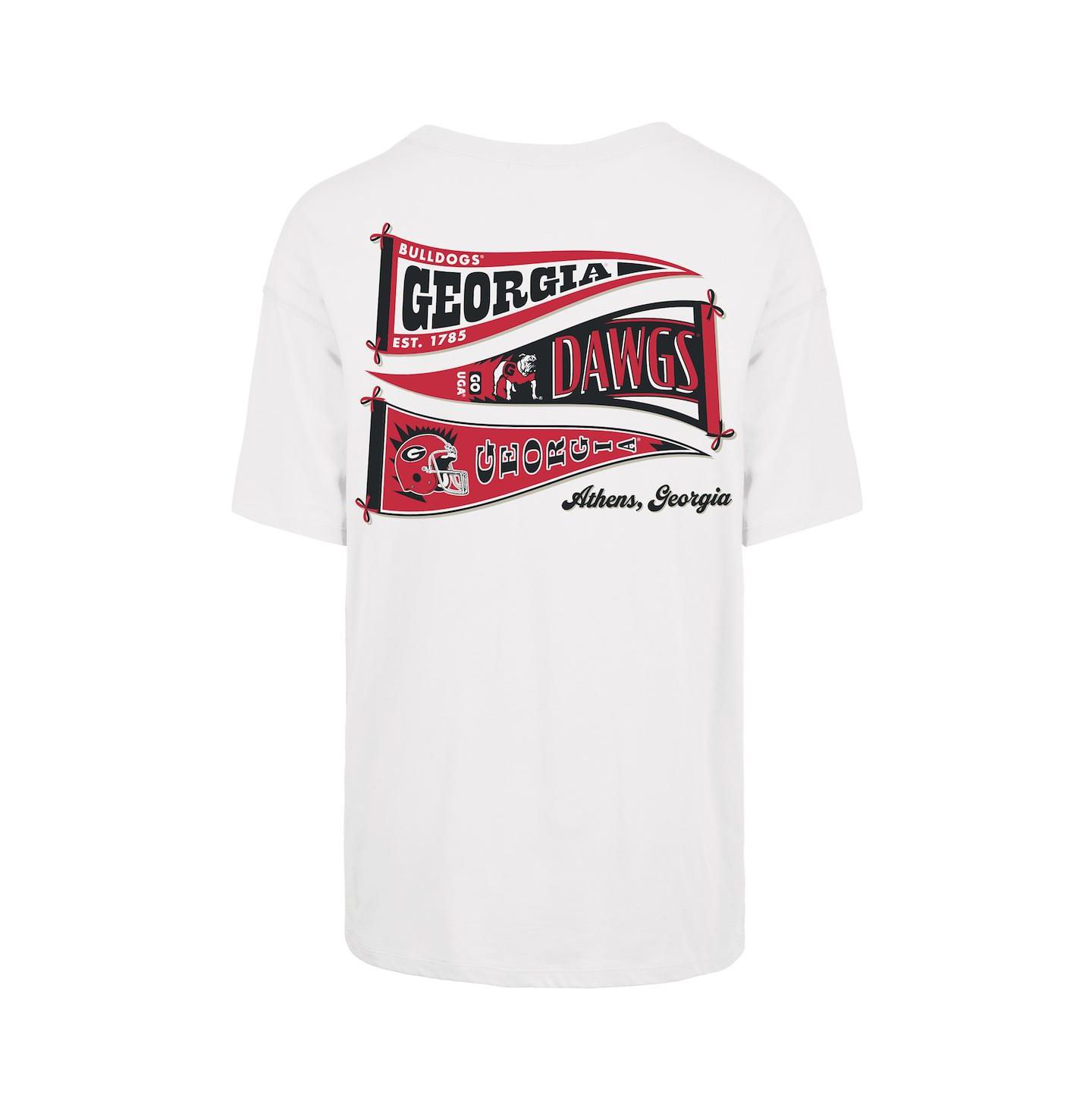 Женская футболка '47 Brand White Georgia Bulldogs Pennant Sadie — фото 2