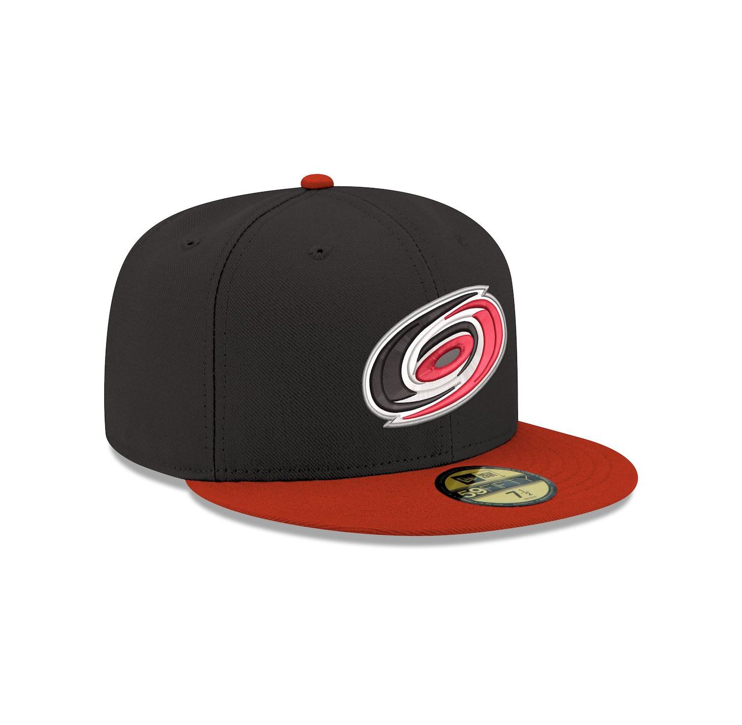 Men's Black Carolina Hurricanes Core Logo Two-Tone 59FIFTY Fitted Hat