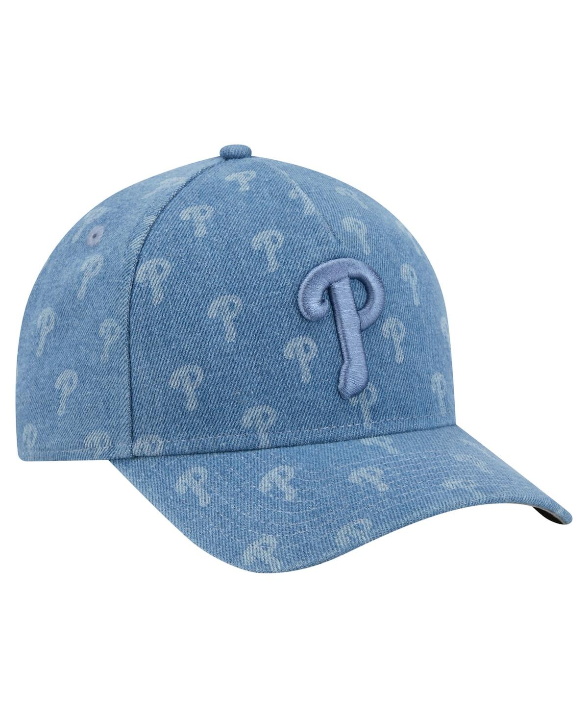 New Era Men's and Women's Denim Philadelphia Phillies A-Frame 9FORTY Adjustable Hat