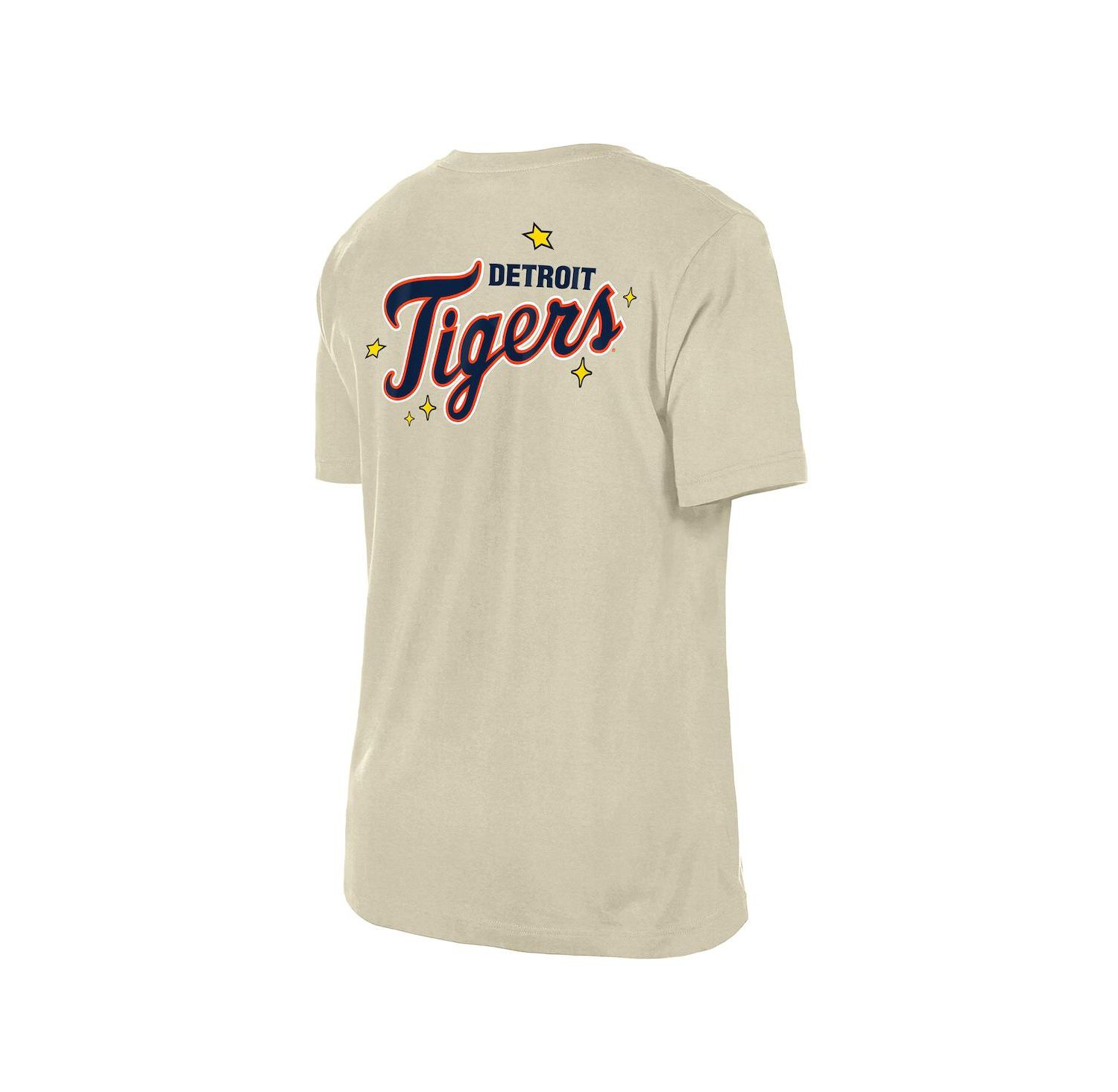 Women's Cream Detroit Tigers Stars Cap T-Shirt