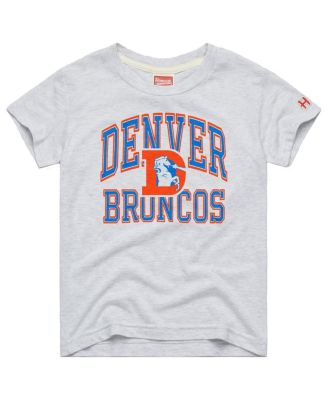 Big Boys and Girls Gray Denver Broncos Arch Tri-Blend T-Shirt