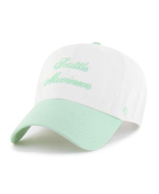 Women's White/Green Seattle Mariners Gelato Two-Tone Clean Up Adjustable Hat