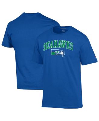 Men's Royal Seattle Seahawks Arch Over Logo T-Shirt