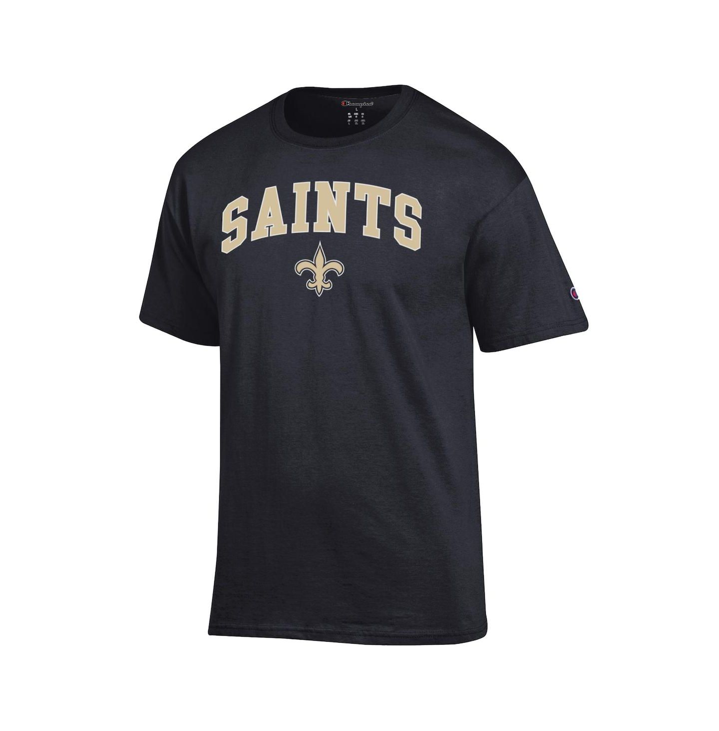 Мужская футболка Champion Black New Orleans Saints Arch Over Logo — фото 3