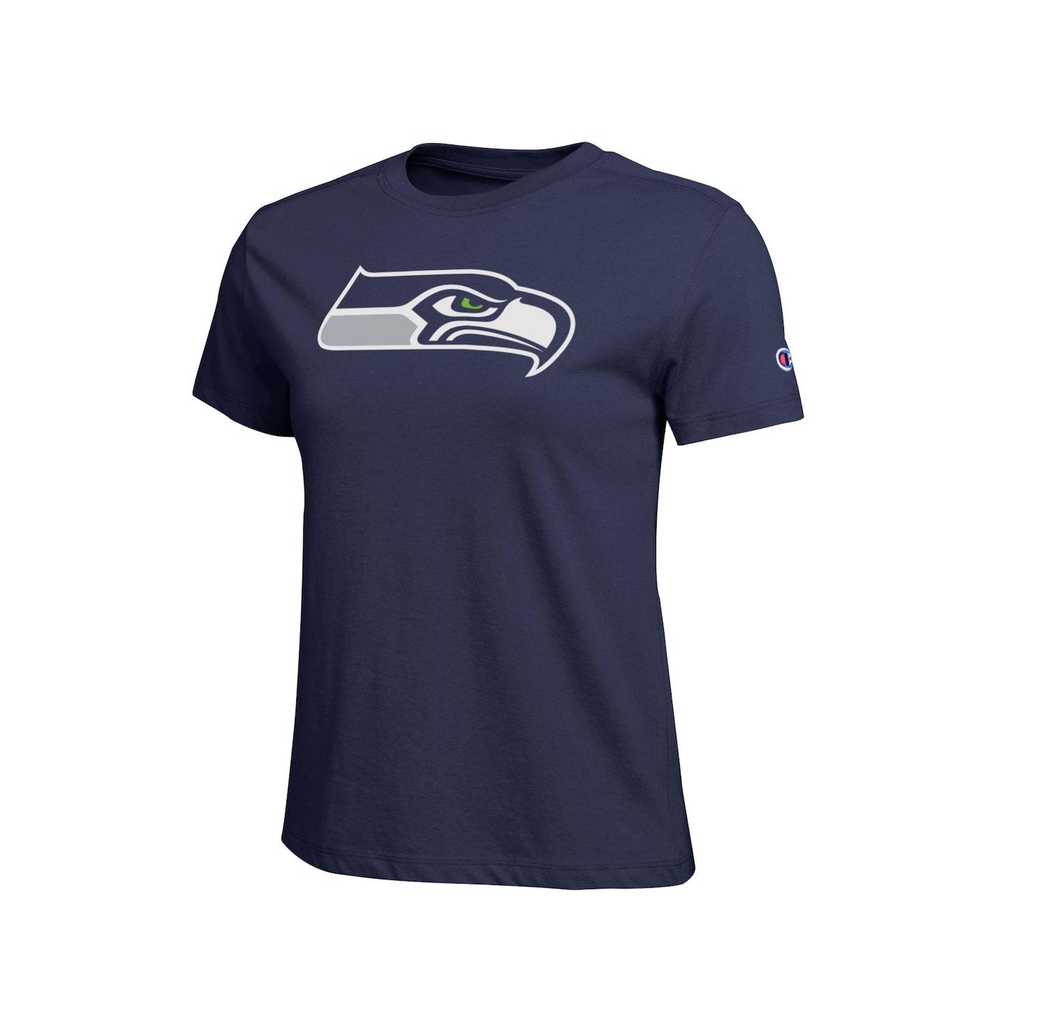 Women's Navy Seattle Seahawks Logo T-Shirt