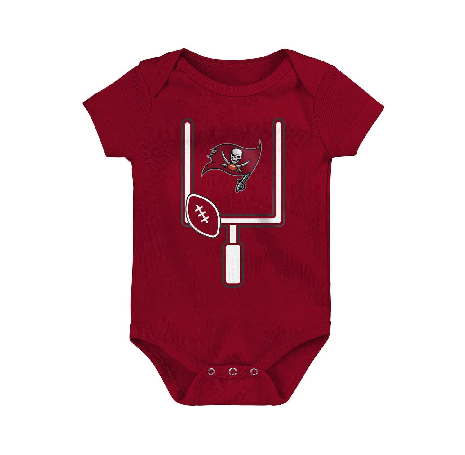 Boys and Girls 3 Piece Tampa Bay Buccaneers Littlest Player Bodysuit Set