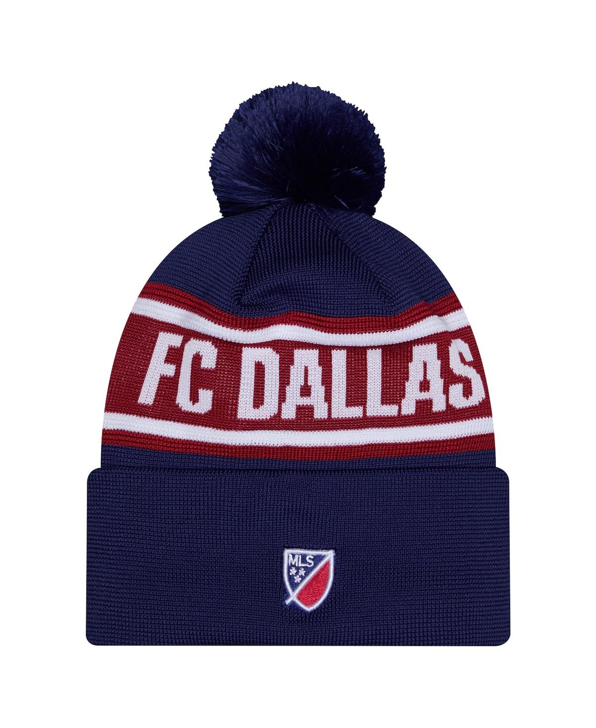 New Era Men's Navy Fc Dallas 2026 Jersey Hook Cuffed Pom Knit Hat