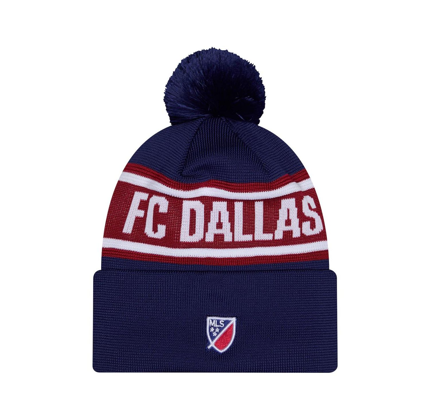 Men's Navy FC Dallas 2026 Jersey Hook Cuffed Pom Knit Hat