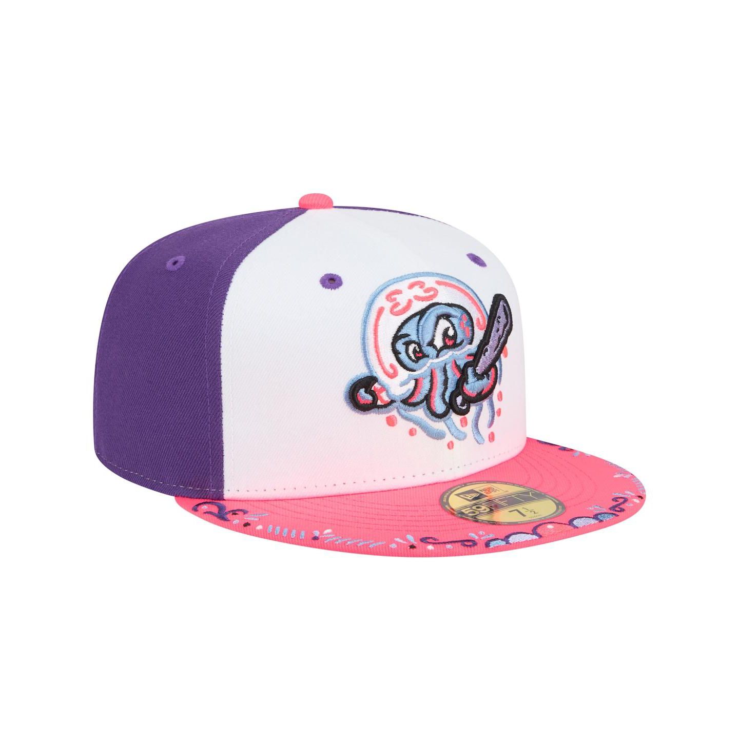Мужские головные уборы New Era White/Pink Jersey Shore BlueClaws 2026 Copa De La Diversion 59FIFTY Fitted Hat — фото 4