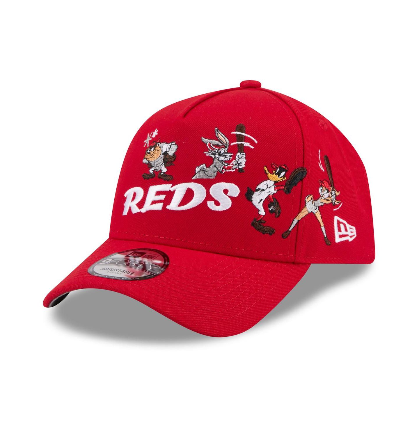 Детская кепка New Era Red Cincinnati Reds Looney Tunes A-Frame 9FORTY Adjustable Hat — фото 3
