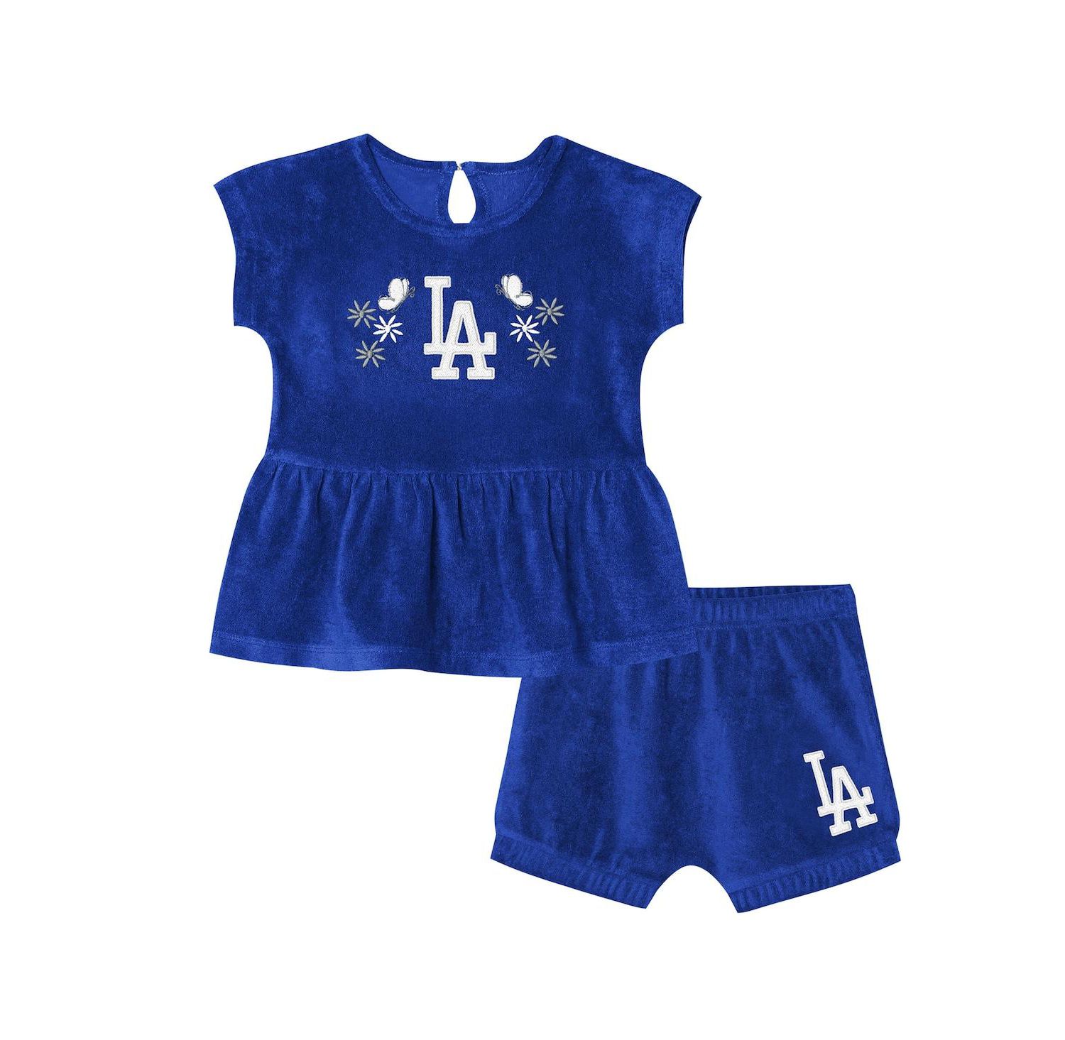 Girls Preschool Royal Los Angeles Dodgers Fashion Top and Shorts Set