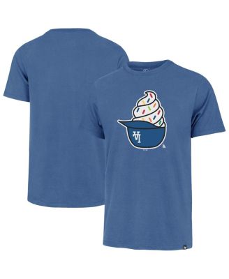 Men's Royal Los Angeles Dodgers Ice Cream Helmet Franklin T-Shirt