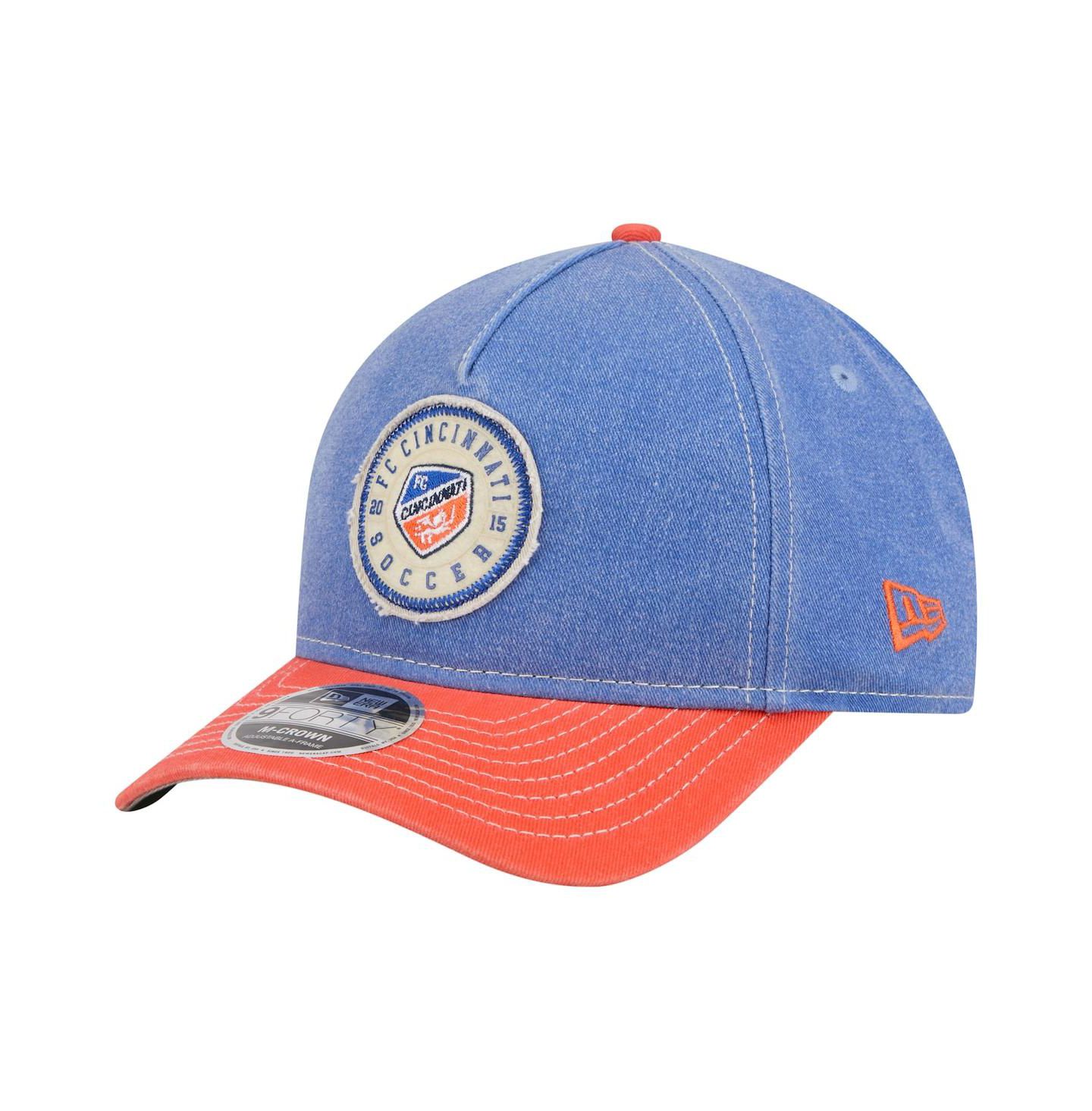 Мужские головные уборы New Era Blue FC Cincinnati Jersey Hook 9FORTY Adjustable Hat — фото 1