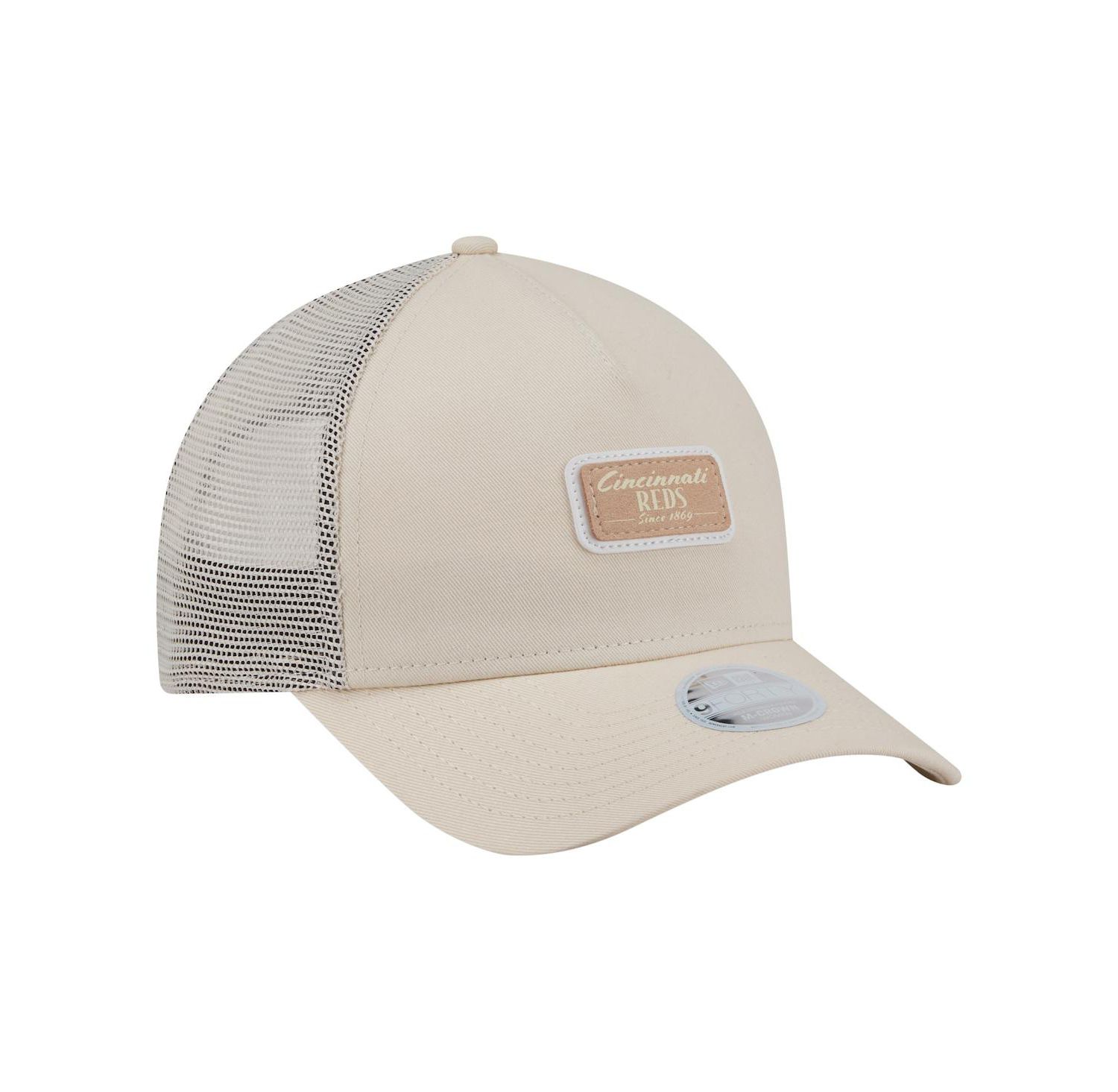 Women's Light Beige Cincinnati Reds Tonal Patch 9FORTY M-Crown A-Frame Trucker Adjustable Hat