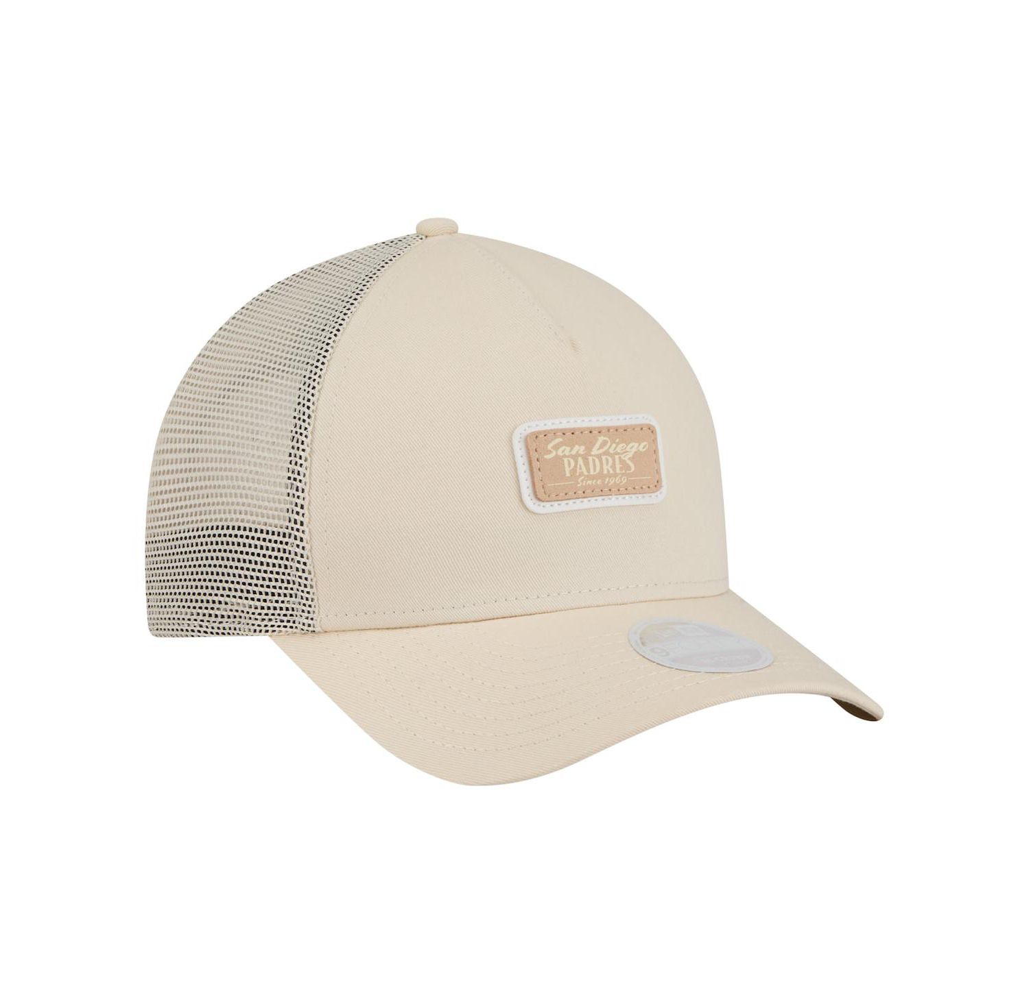 Women's Light Beige San Diego Padres Tonal Patch 9FORTY M-Crown A-Frame Trucker Adjustable Hat