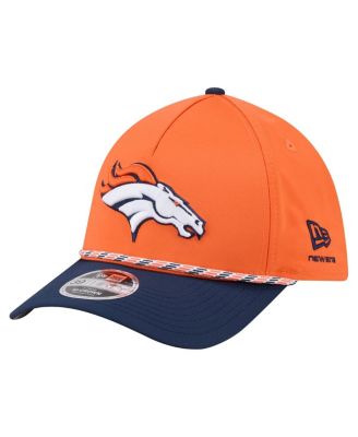 Men's Orange/Navy Denver Broncos Rope M-Crown A-Frame 39THIRTY Flex Hat