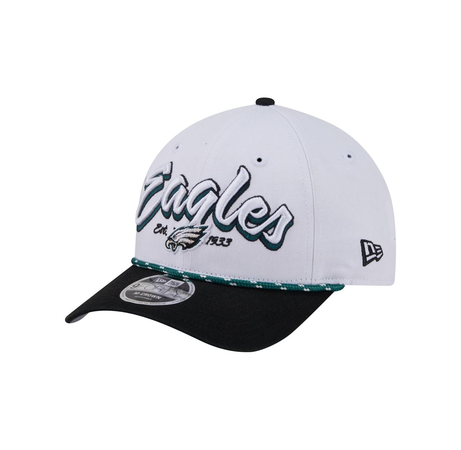 Men's White Philadelphia Eagles Team Loyal A-Frame 9FORTY Adjustable Hat