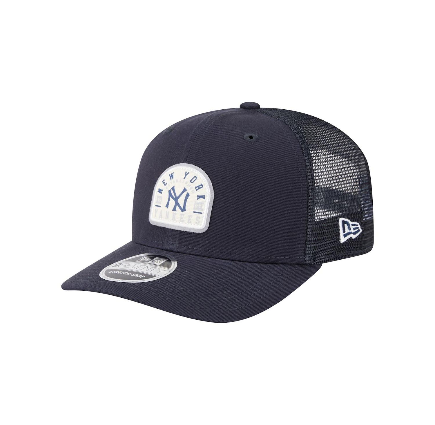 Men's Navy New York Yankees Throwback Contest 9SEVENTY Adjustable Trucker Hat