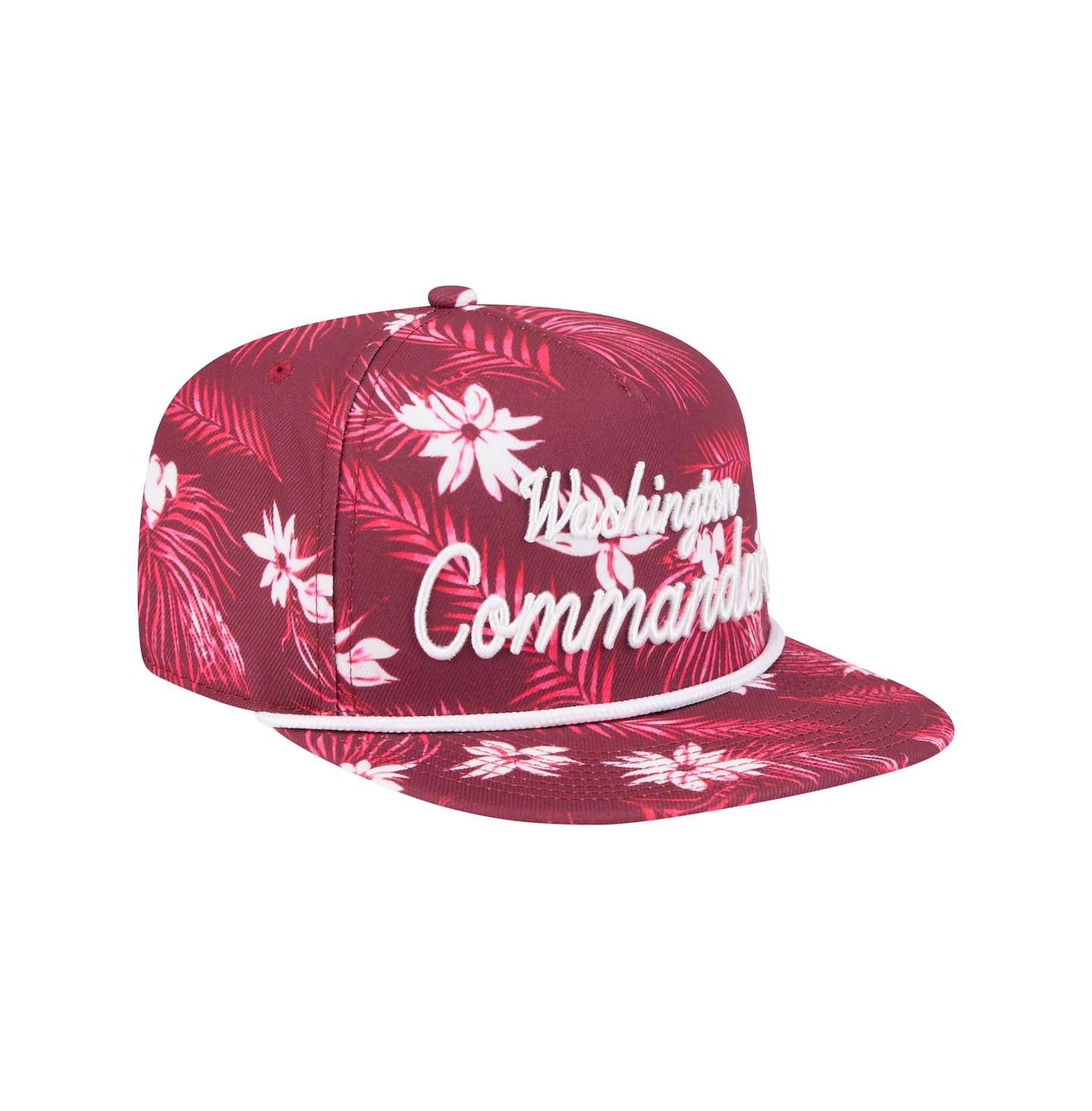 Мужская кепка New Era Burgundy Washington Commanders Palm Print A-Frame 9FIFTY Snapback Hat — фото 3