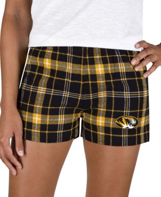 Women's Black/Gold Missouri Tigers Ultimate Flannel Shorts