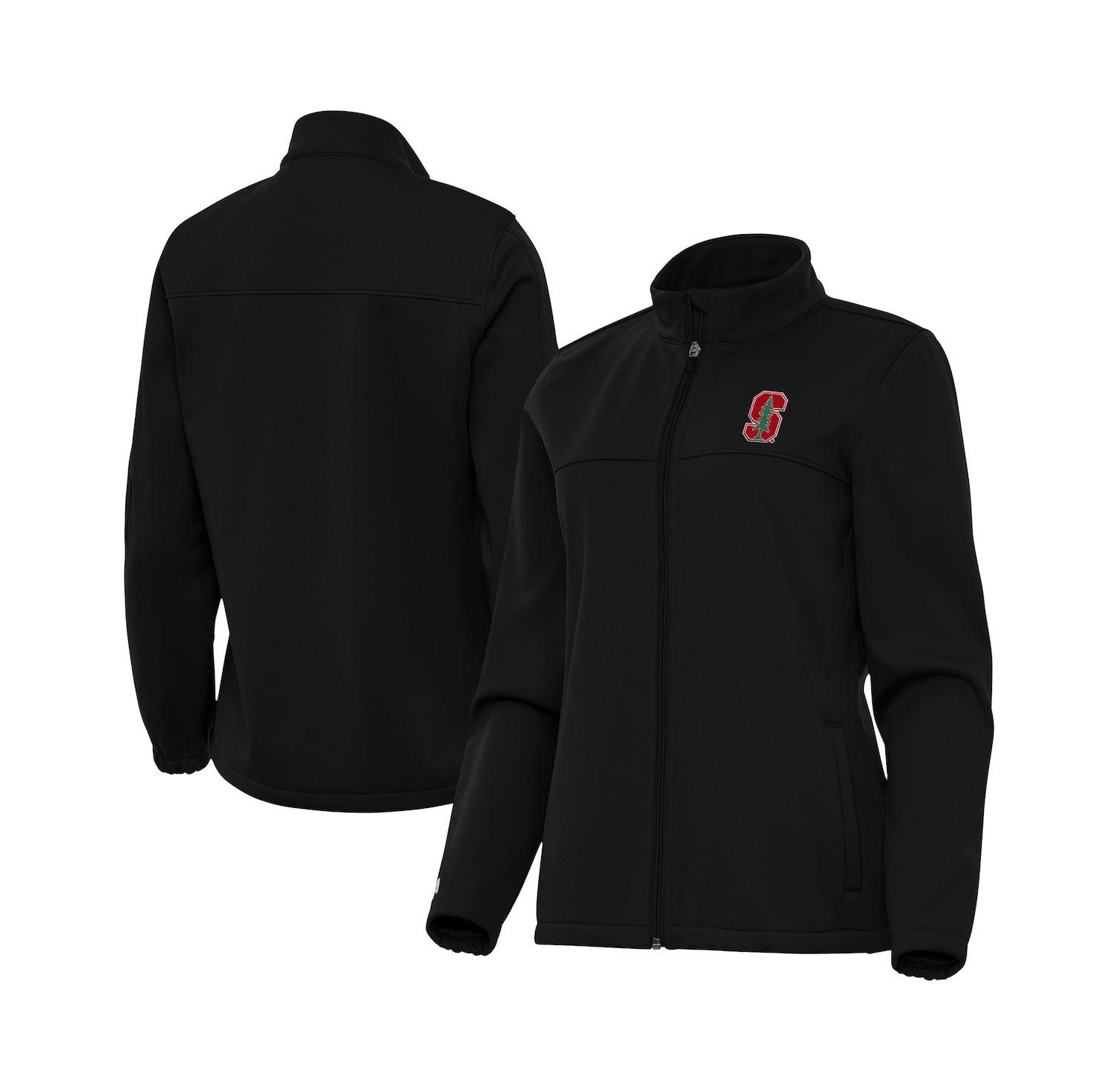 Women's Black Stanford Cardinal Links 2 Golf Full-Zip Jacket