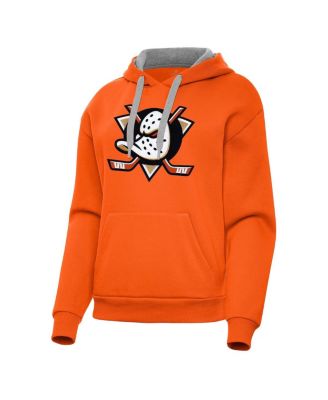 Women's Orange Anaheim Ducks Victory Pullover Hoodie