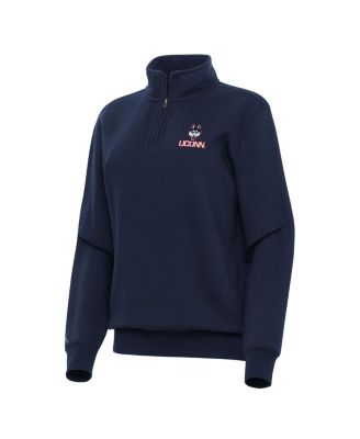 Women's Navy UConn Huskies Victory Quarter-Zip Sweatshirt