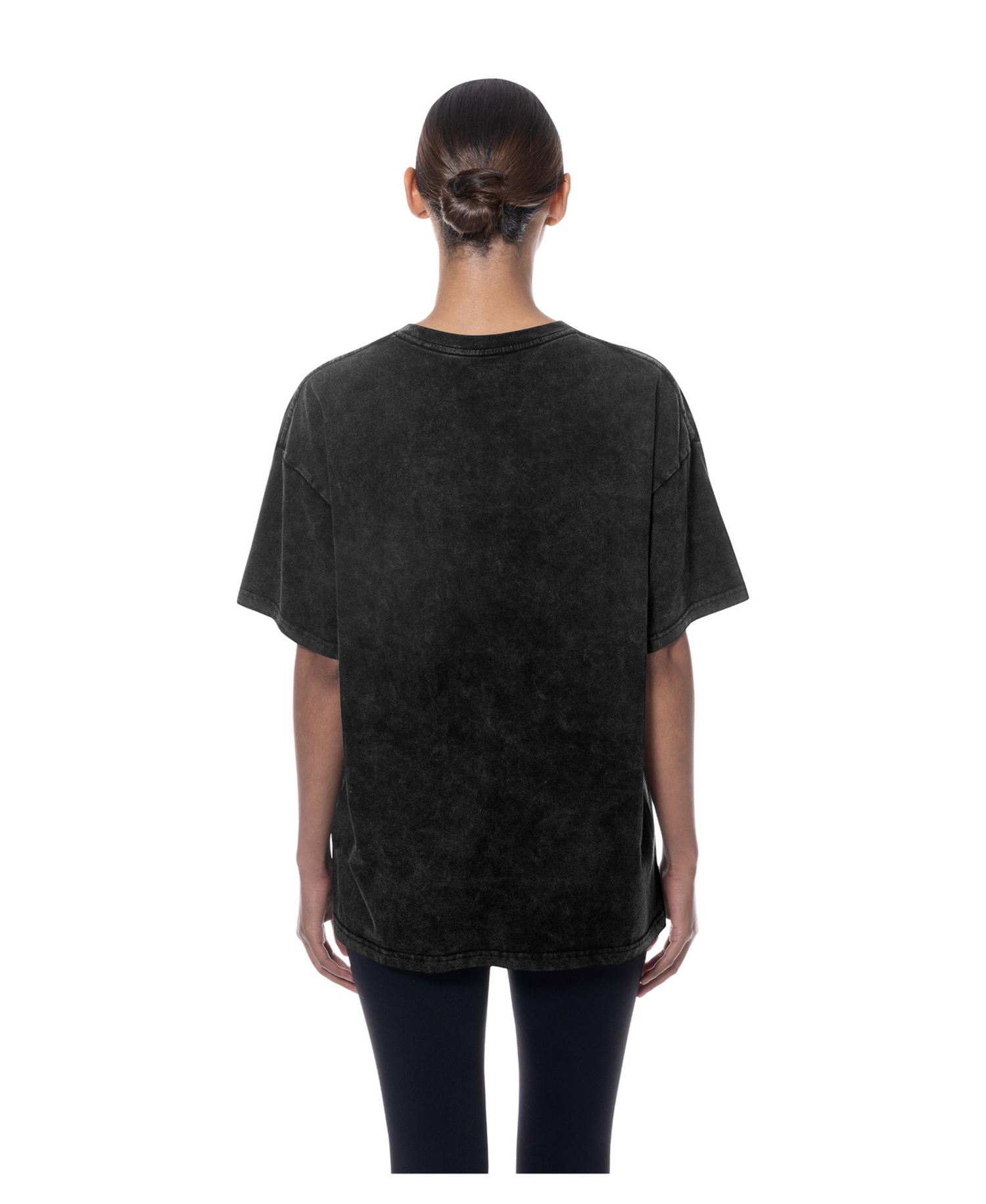 Women's Black Philadelphia 76ers Throwback Mineral Wash Oversized T-Shirt