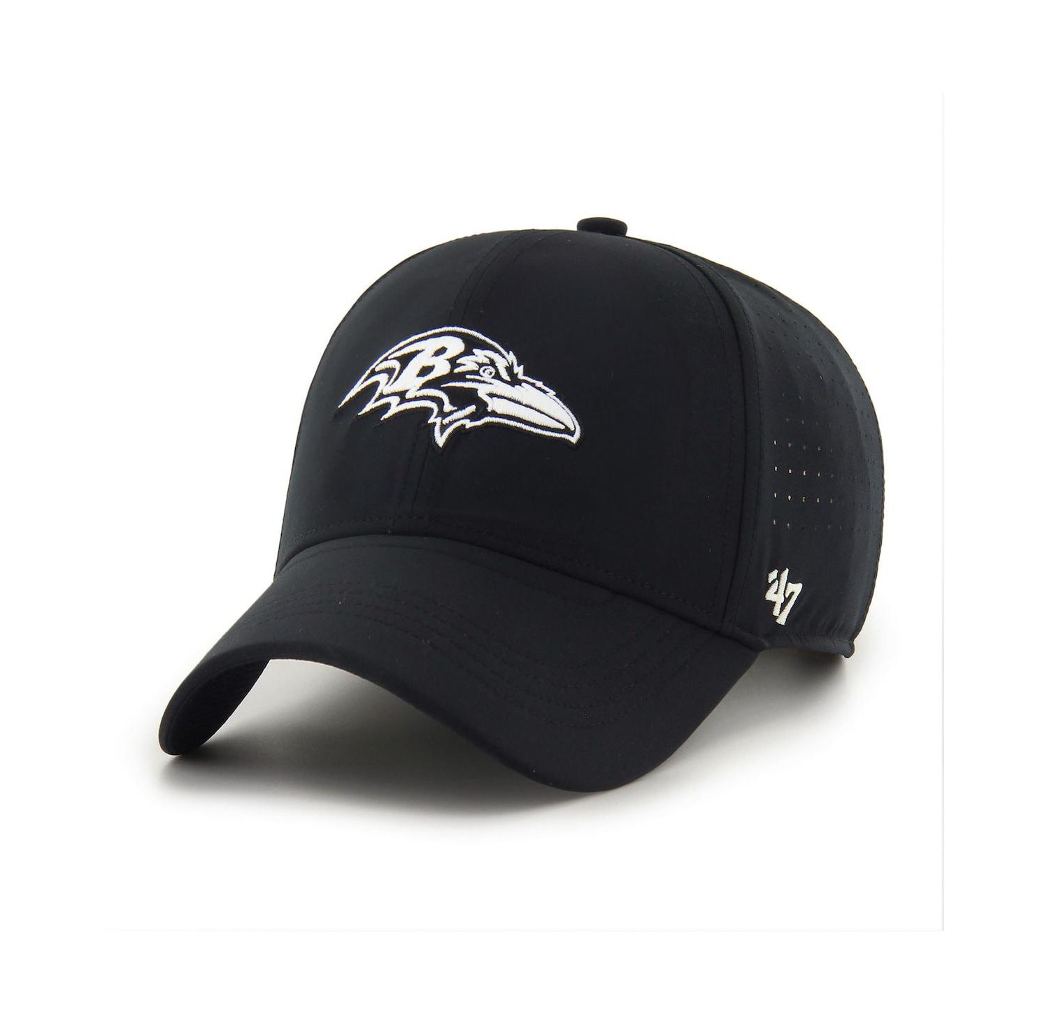 Men's Black Baltimore Ravens Vent MVP Adjustable Hat