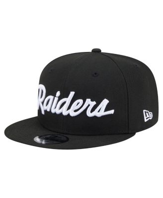 Men's Black Las Vegas Raiders Core Team Script 9FIFTY Snapback Hat