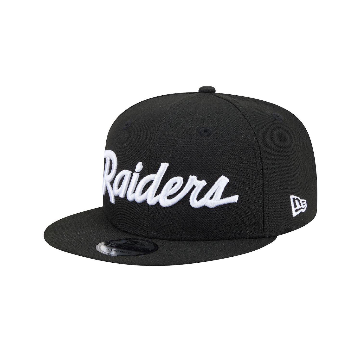 Men's Black Las Vegas Raiders Core Team Script 9FIFTY Snapback Hat