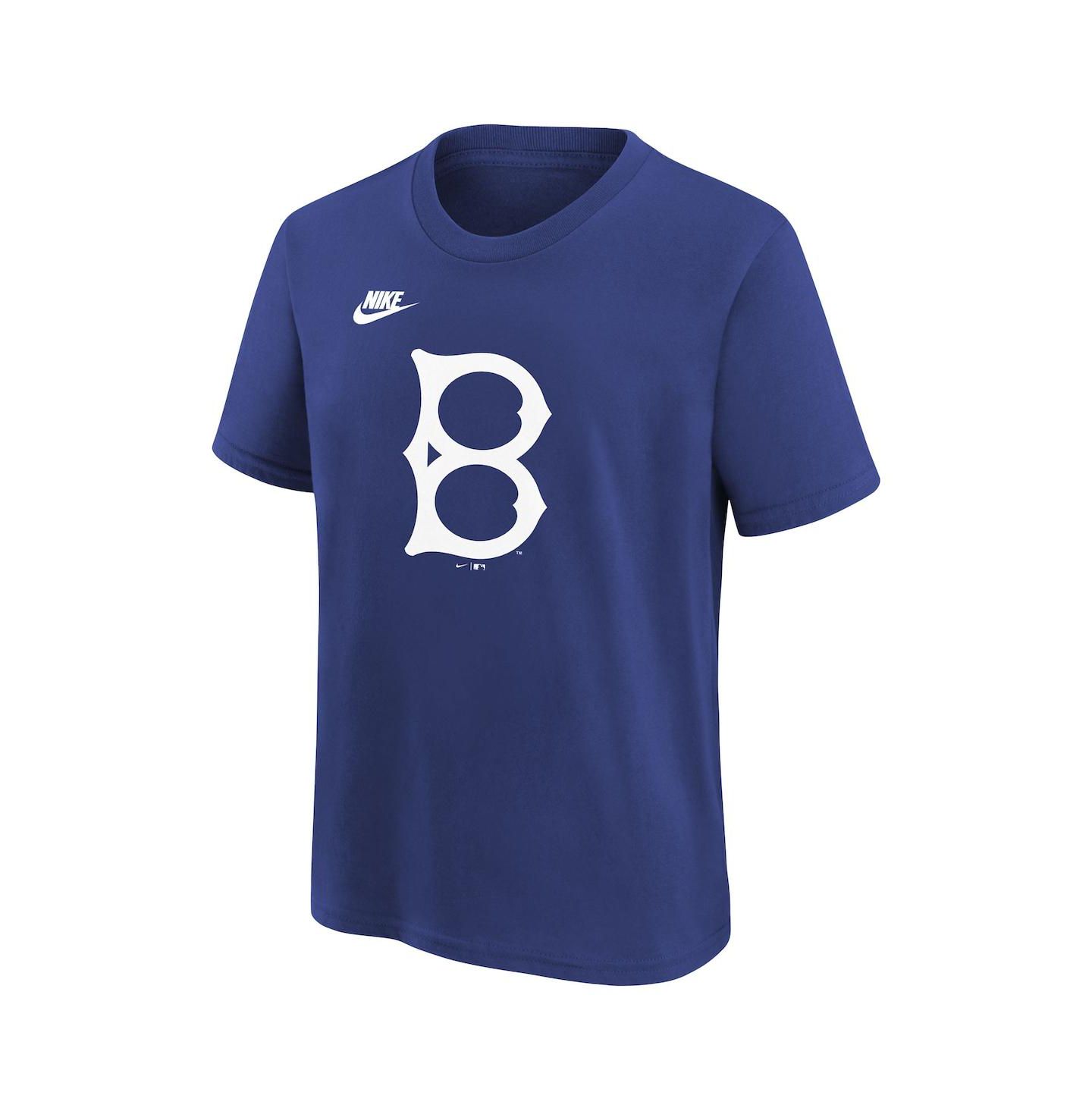 Детская футболка Nike Royal Brooklyn Dodgers Team Logo — фото 3