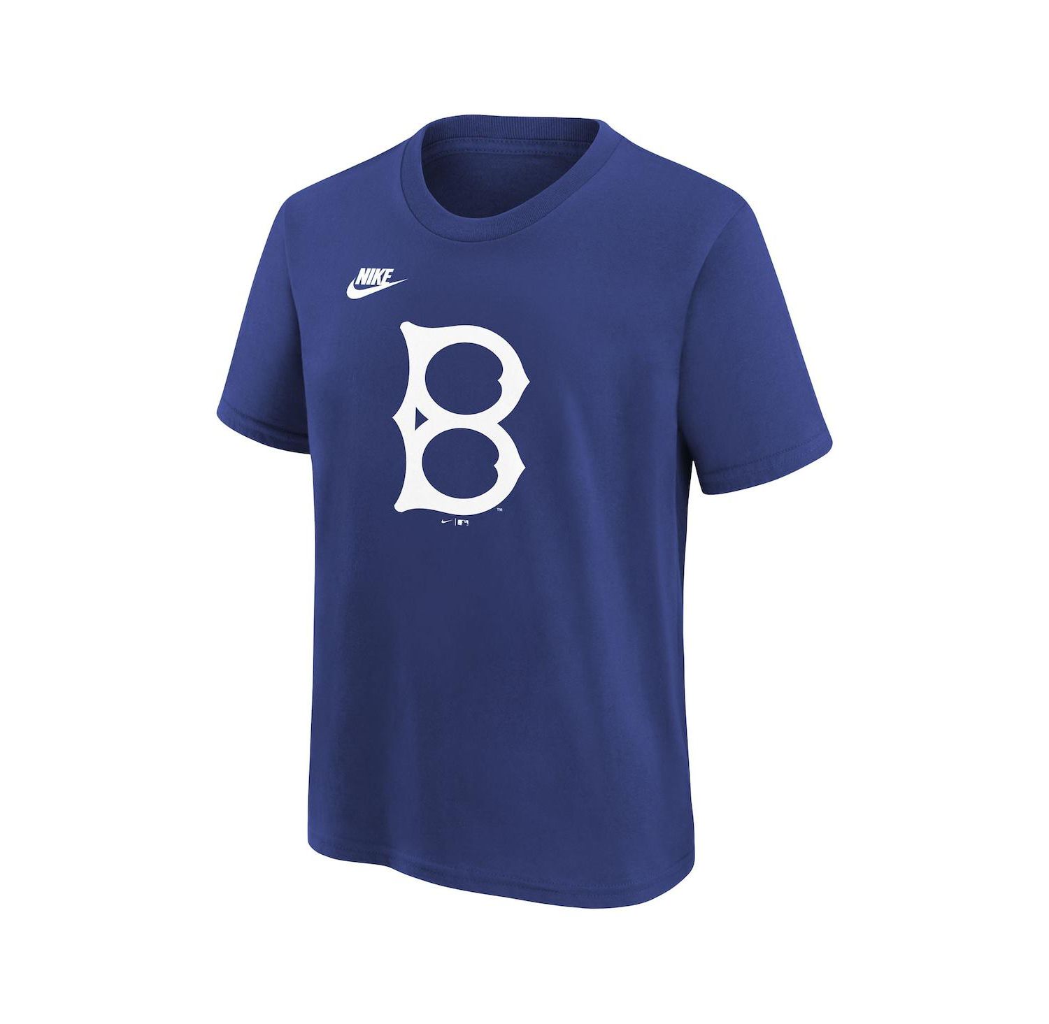 Big Boys and Girls Royal Brooklyn Dodgers Team Logo T-Shirt