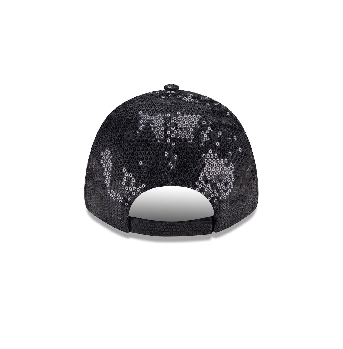 Женские кепки New Era Black Philadelphia Flyers Sequin 9FORTY Adjustable Hat — фото 2