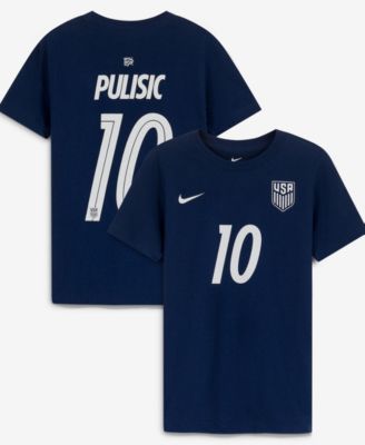 Big Boys and Girls Christian Pulisic Navy USMNT Away Player Name & Number T-Shirt