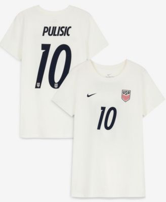 Women's Christian Pulisic Cream USMNT Home Name & Number T-Shirt