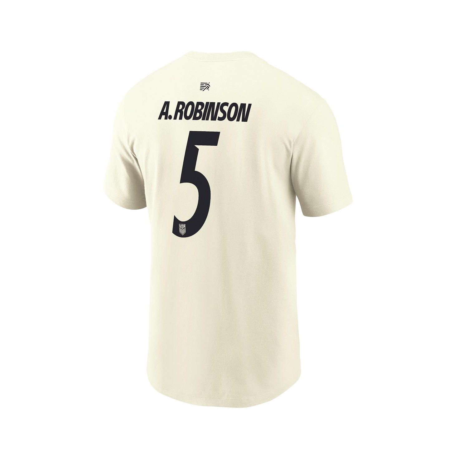 Мужская футболка Nike Antonee Robinson Cream Usmnt Home Name & Number — фото 2