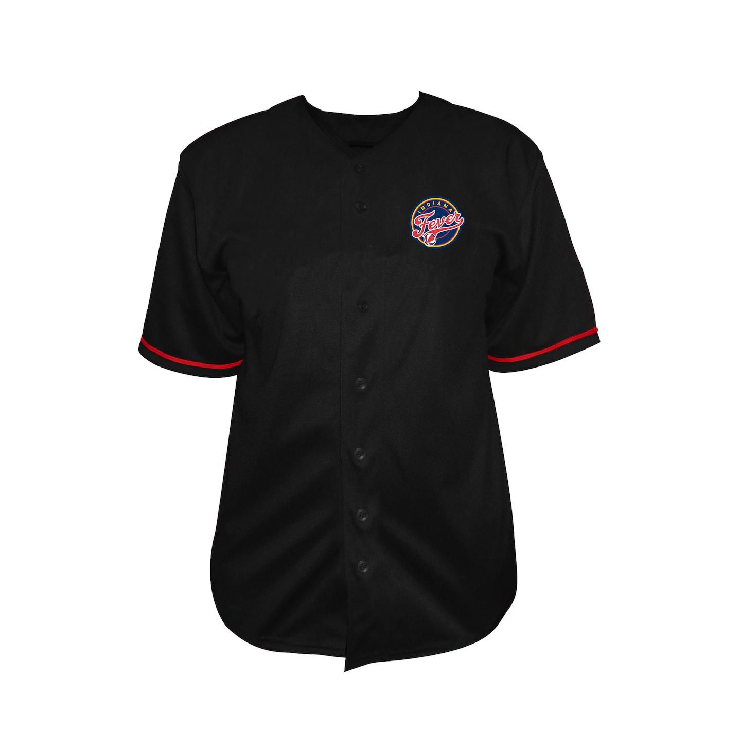 Мужской топ Fanatics Black Indiana Fever Big & Tall Full-Button Fashion Jersey — фото 3