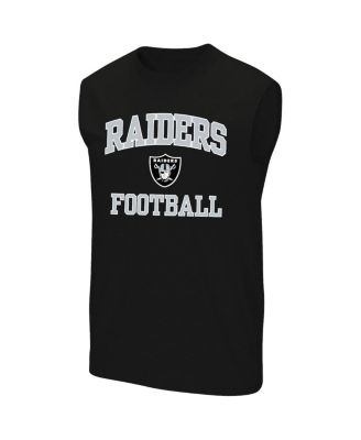 Men's Black Las Vegas Raiders Big & Tall Hart Soul Muscle Tank Top