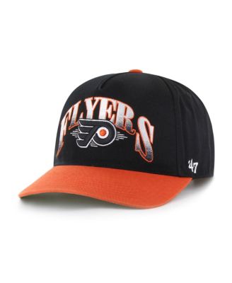Men's Black/Orange Philadelphia Flyers Atkin Hitch Adjustable Hat