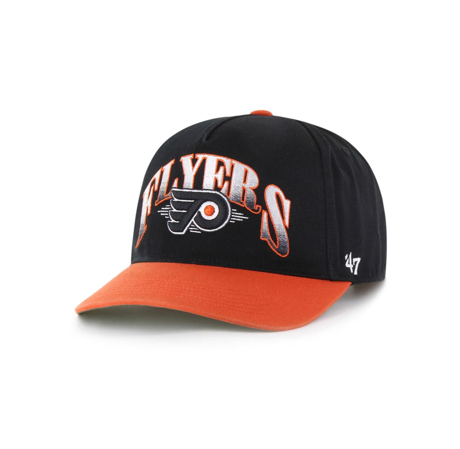 Men's Black/Orange Philadelphia Flyers Atkin Hitch Adjustable Hat